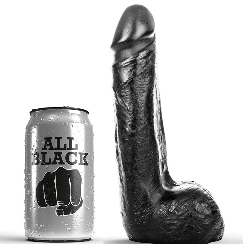 TODO NEGRO - DILDO REALISTA NEGRO SUAVE 20 CM