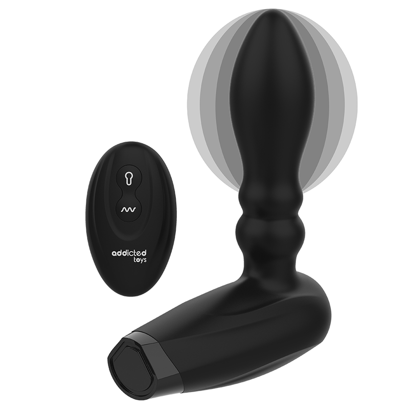 ADDICTED TOYS - TAPÓN INFLABLE CON CONTROL REMOTO - 10 MODOS DE VIBRACIÓN
