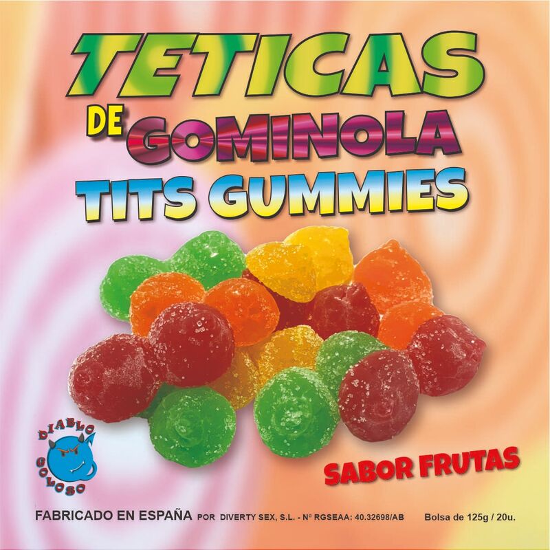 DIABLO GOLOSO - TETINAS DE GOMITAS DE AZÚCAR SURTIDAS