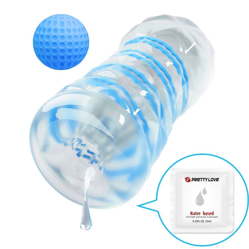 PRETTY LOVE - PEQUEÑO MASTURBADOR CON ESPIRALES AZULES