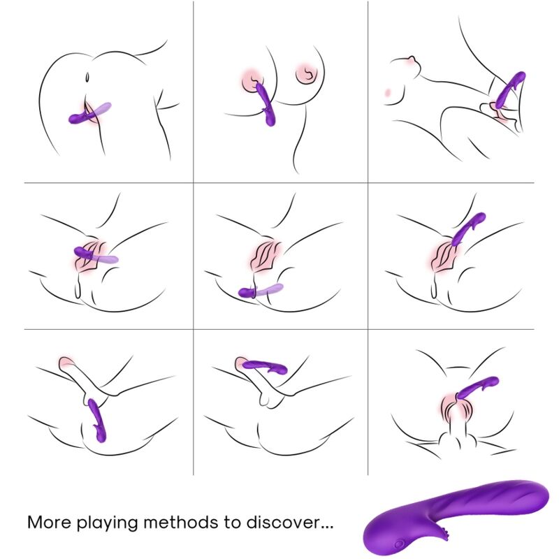 ARMONY - VIBRADOR ROMANCE CON ESTIMULADOR MORADO