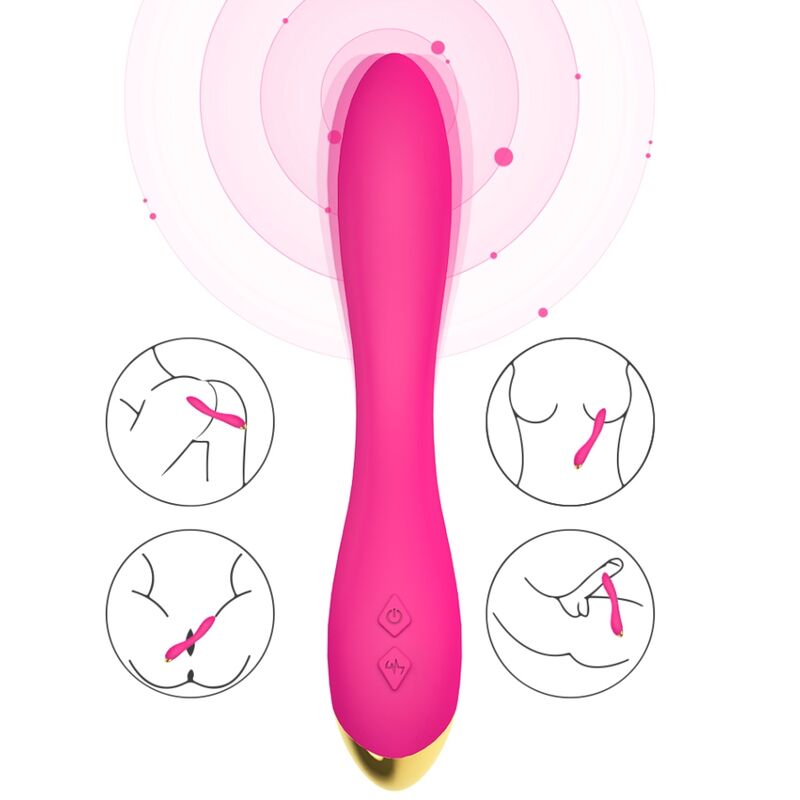 ARMONY - FLAMINGO VIBRADOR MULTIPOSICIÓN FUCSIA