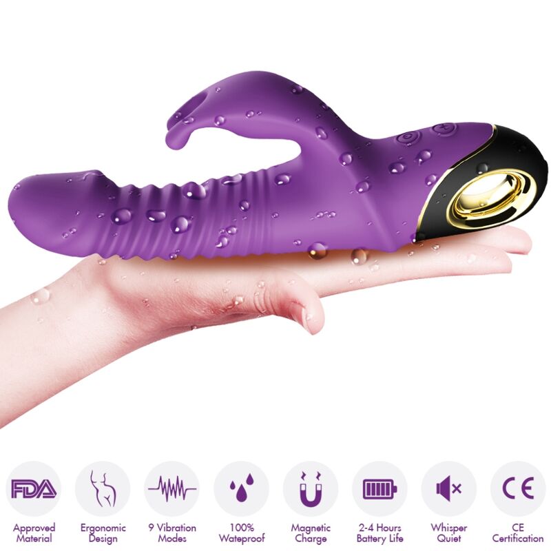 ARMONY - ZING DILDO VIBRADOR CONEJO MORADO