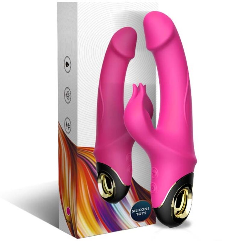 ARMONY - METEROR DILDO VIBRADOR CONEJO ROTADOR FUCSIA