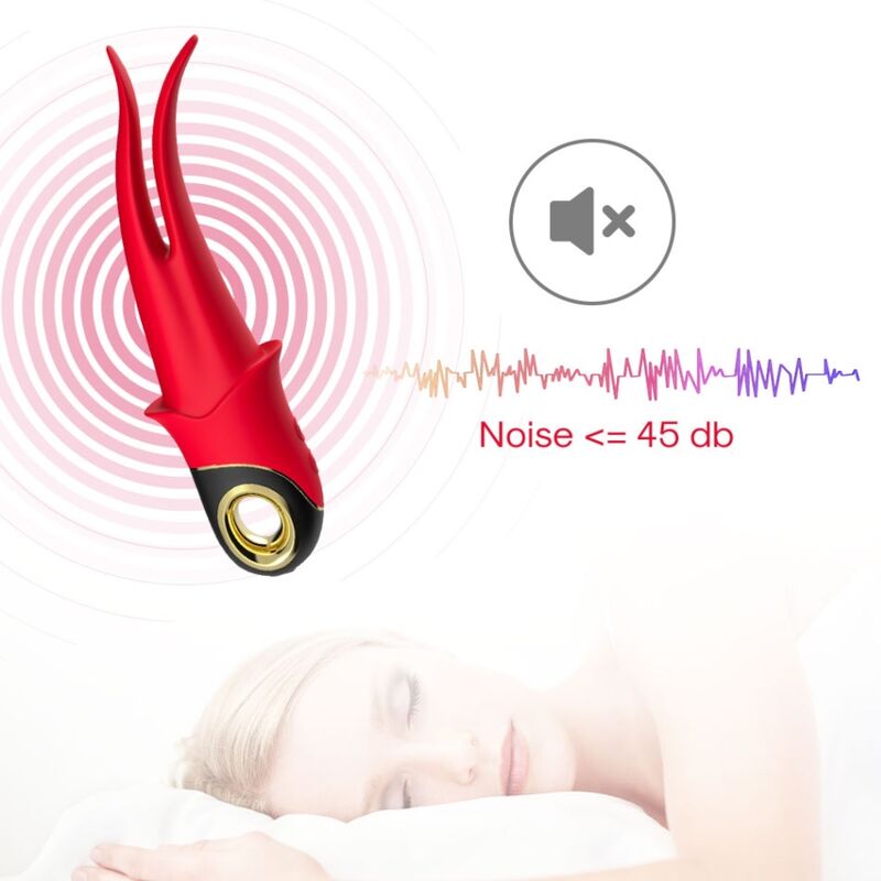 ARMONY - SHADOW VIBRADOR DOBLE CABEZAL ROJO PROVOCADOR