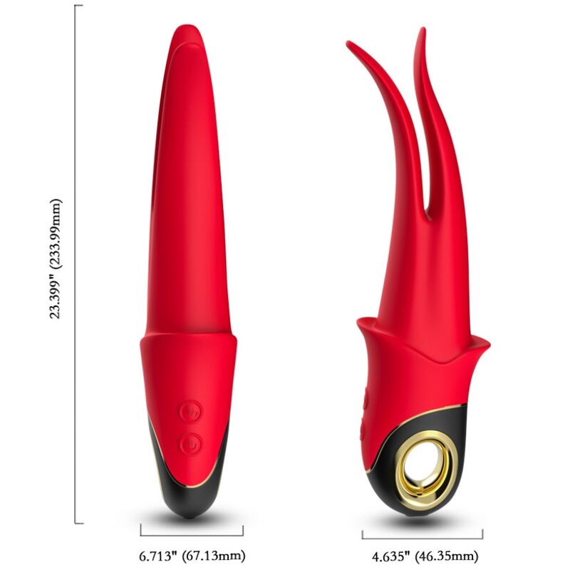 ARMONY - SHADOW VIBRADOR DOBLE CABEZAL ROJO PROVOCADOR