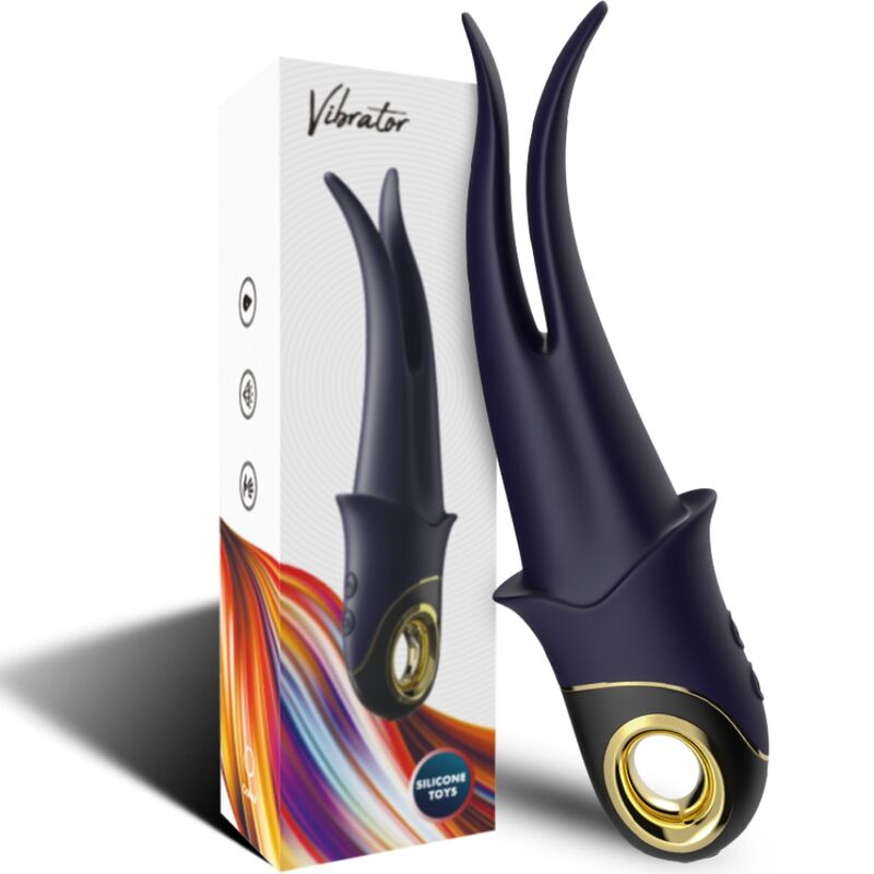 ARMONY - VIBRADOR SHADOW DOBLE CABEZAL AZUL PROVOCADOR