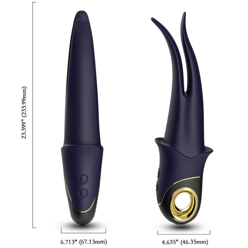 ARMONY - VIBRADOR SHADOW DOBLE CABEZAL AZUL PROVOCADOR