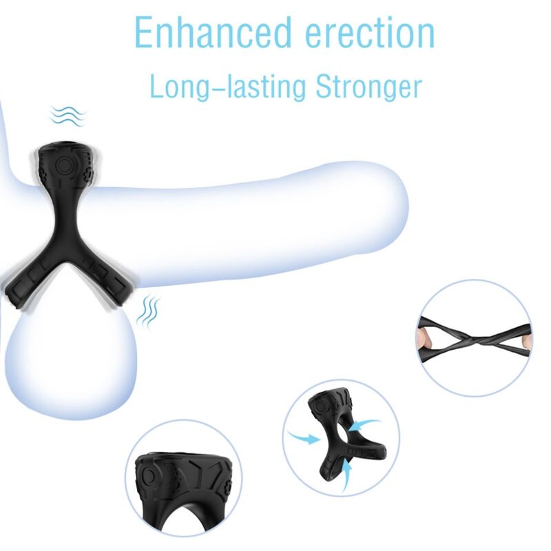 ARMONY - ANILLO VIBRADOR MULTIPOSICIÓN NEGRO