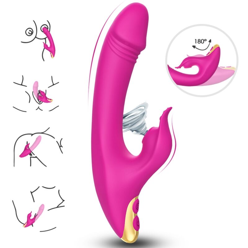 ARMONY - AMANT LIMPIADOR VIBRADOR DE CLÍTORIS Y PUNTO G FUCSIA