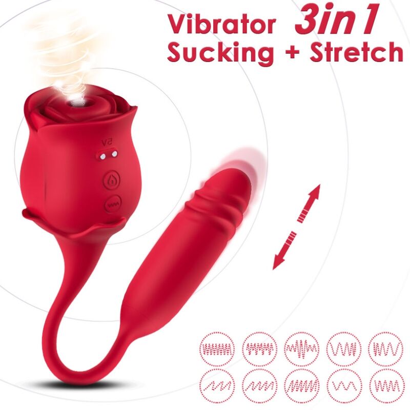 ARMONY - ROSEKNIGTH LIMPIADOR DE CLÍTORIS VIBRADOR Y VIBRADOR ROJO