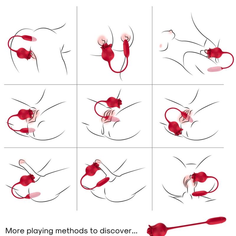ARMONY - ROSELIP LIMKING VIBRADOR DE CLÍTORIS Y VIBRADOR ROJO