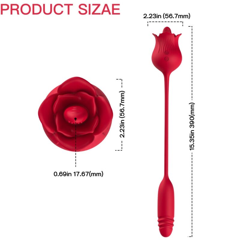 ARMONY - ROSELIP LIMKING VIBRADOR DE CLÍTORIS Y VIBRADOR ROJO