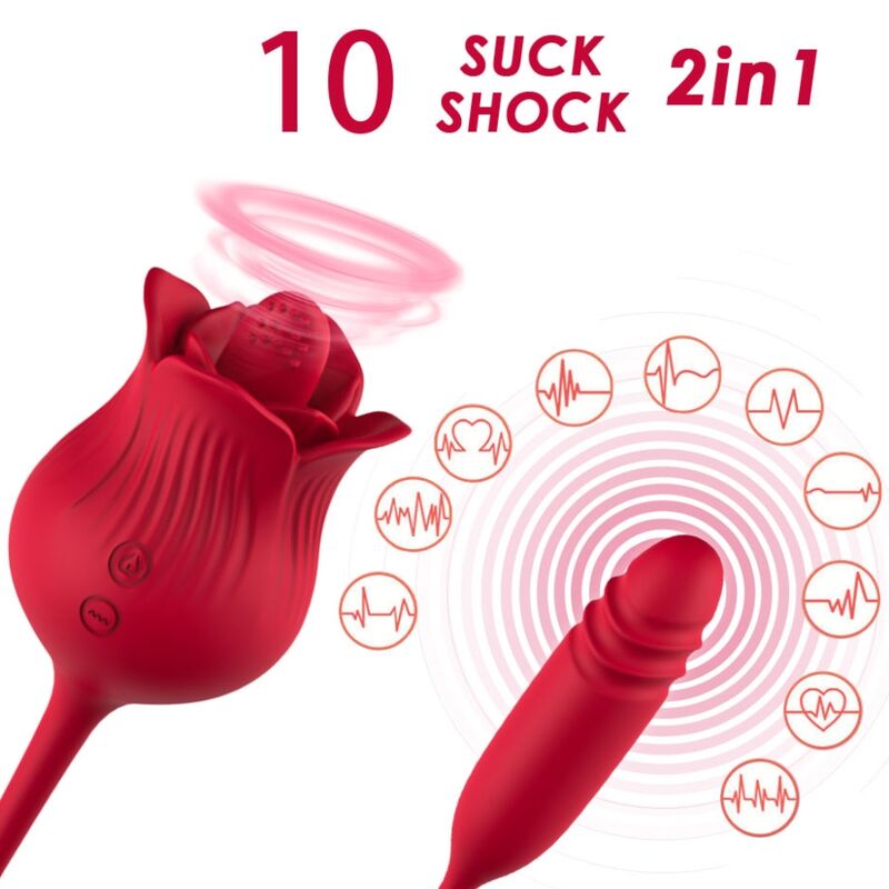 ARMONY - ROSELIP LIMKING VIBRADOR DE CLÍTORIS Y VIBRADOR ROJO