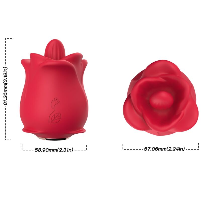 ARMONY - ROSE VIBRADOR DE CLÍTORIS CON 10 MODOS PARA LAMER ROJO