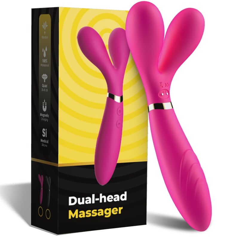 ARMONY - Y-WAND MASAJEADOR Y VIBRADOR DOBLE CABEZAL FUCSIA