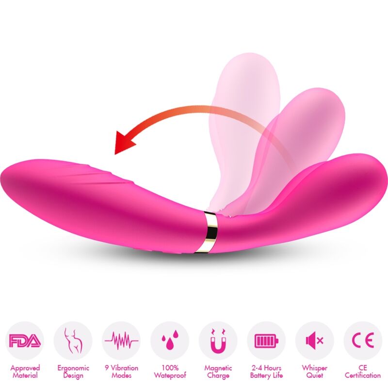 ARMONY - Y-WAND MASAJEADOR Y VIBRADOR DOBLE CABEZAL FUCSIA