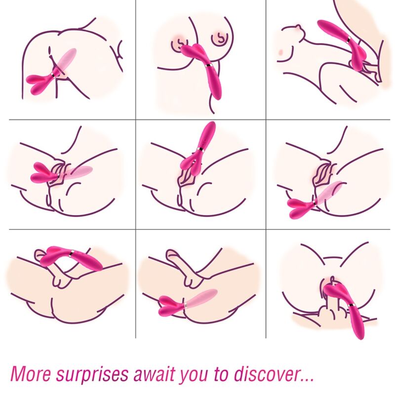 ARMONY - Y-WAND MASAJEADOR Y VIBRADOR DOBLE CABEZAL FUCSIA