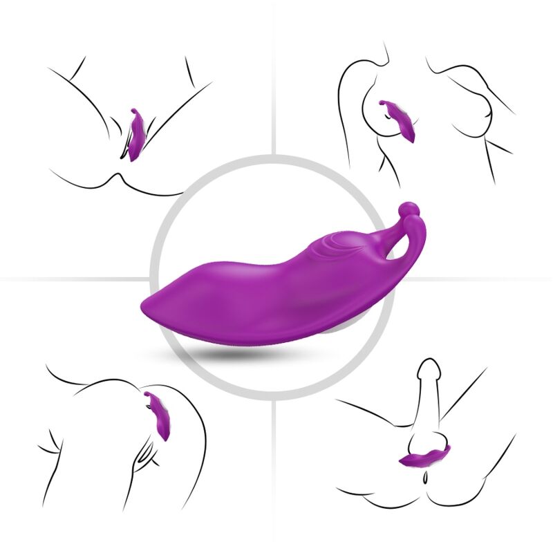 ARMONY - HONEYBEE BRAGUITAS VIBRADORAS CON CONTROL REMOTO PUNTO G MORADO