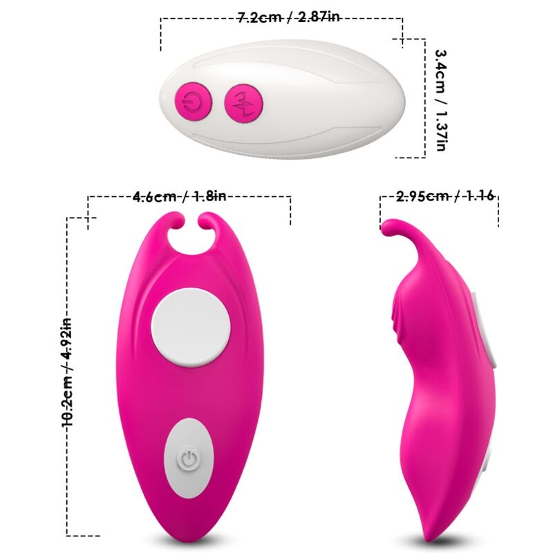ARMONY - HONEYBEE BRAGUITAS VIBRADORAS CON CONTROL REMOTO PUNTO G FUCSIA