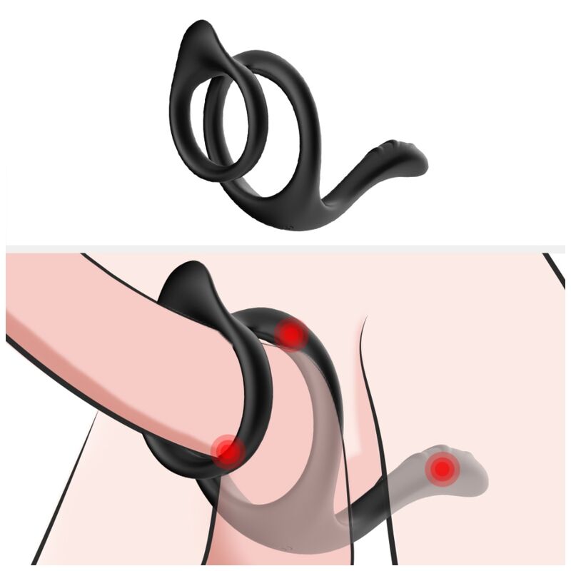 ARMONY - ANILLO ANAL DOBLE DE COLA NEGRO