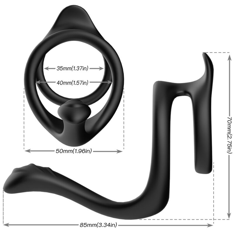 ARMONY - ANILLO ANAL DOBLE DE COLA NEGRO