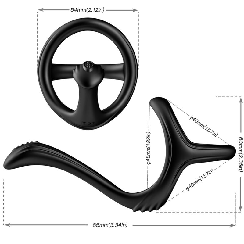 ARMONY - ANILLO ANAL DOBLE TREASURE NEGRO