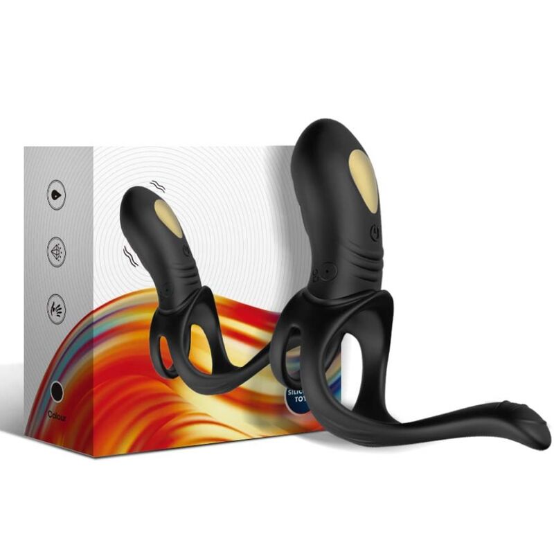 ARMONY - JOY JUMPER ANILLO VIBRADOR PARA PAREJAS Y PLUG ANAL CONTROL REMOTO NEGRO