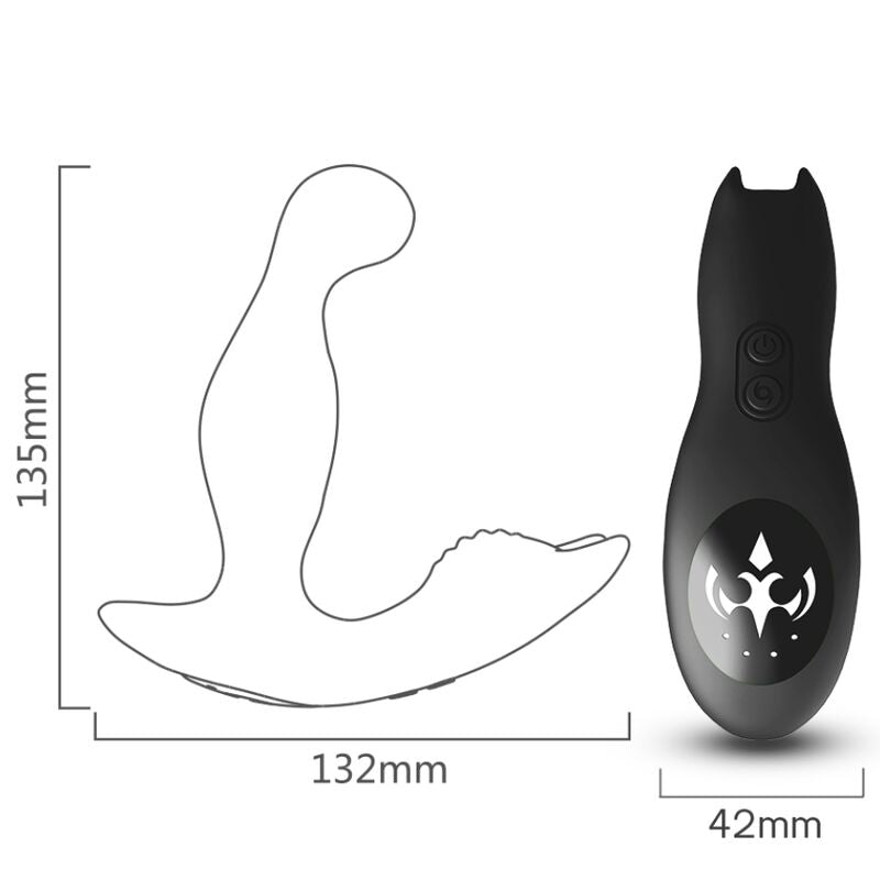 ARMONY - BAT KING VIBRADOR ANAL DE PRÓSTATA ROTADOR CONTROL REMOTO NEGRO