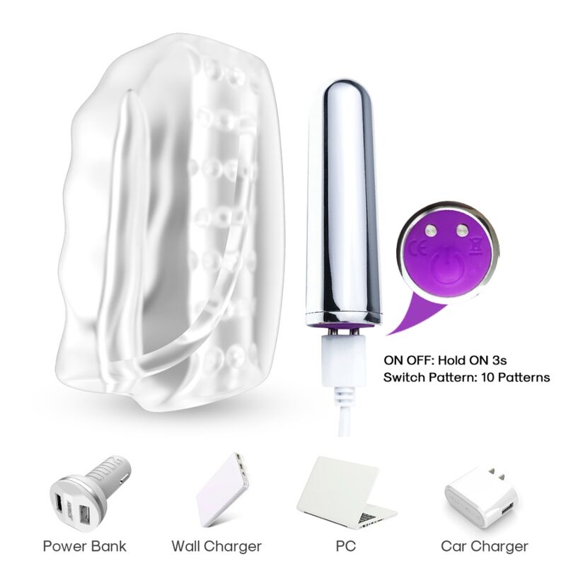 ARMONY - MAESTRO MASTURBADOR Y VIBRADOR TRANSPARENTE