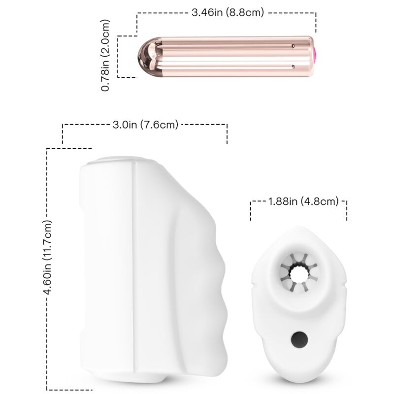 ARMONY - MAESTRO MASTURBADOR Y VIBRADOR BLANCO