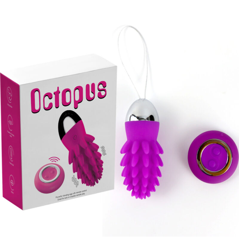 ARMONY - HUEVO VIBRADOR CACTUS PULPO VIOLETA CONTROL REMOTO