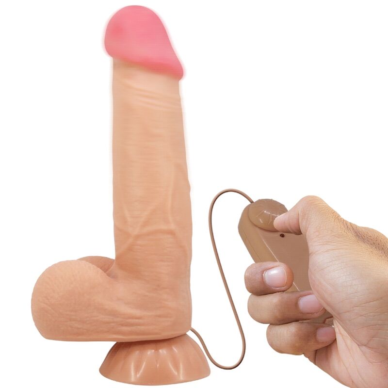 PRETTY LOVE - DILDO REALISTA SERIE PIEL DESLIZANTE CON VENTOSA DESLIZANTE CONTROL REMOTO CARNE 21.8 CM