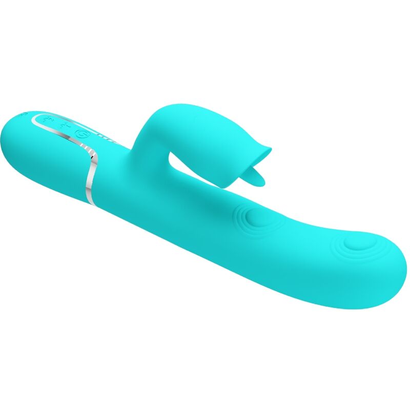 PRETTY LOVE - VIBRADOR CONEJO CON LAMEADOR VERDE AGUA