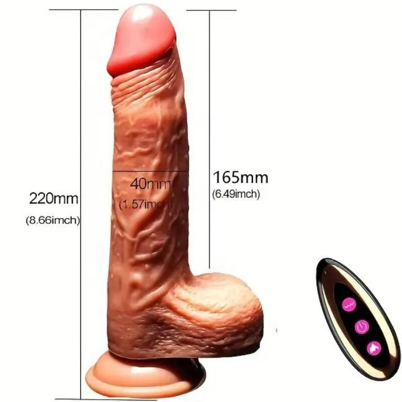 ARMONY - DILDO VIBRADOR REALISTA Y CONTROL REMOTO DE EMPUJE 22,5 CM