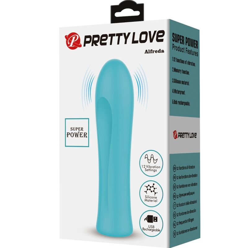 PRETTY LOVE - VIBRADOR ALFREDA SUPER POWER VERDE AGUA