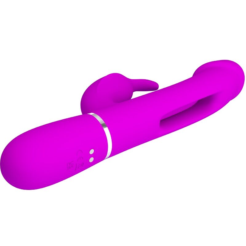 PRETTY LOVE - KAMPAS RABBIT VIBRADOR MULTIFUNCIÓN 3 EN 1 CON LENGUA FUCSIA