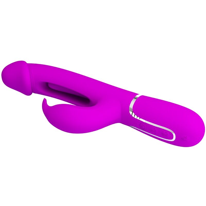 PRETTY LOVE - KAMPAS RABBIT VIBRADOR MULTIFUNCIÓN 3 EN 1 CON LENGUA FUCSIA