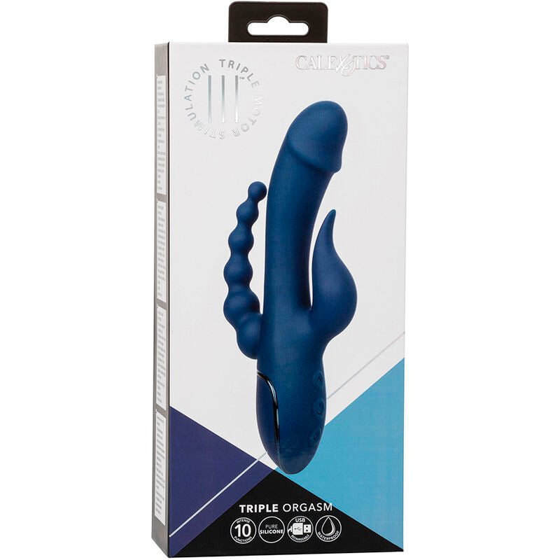 CALEXOTICS - VIBRADOR TRIPLE ORGASMO AZUL