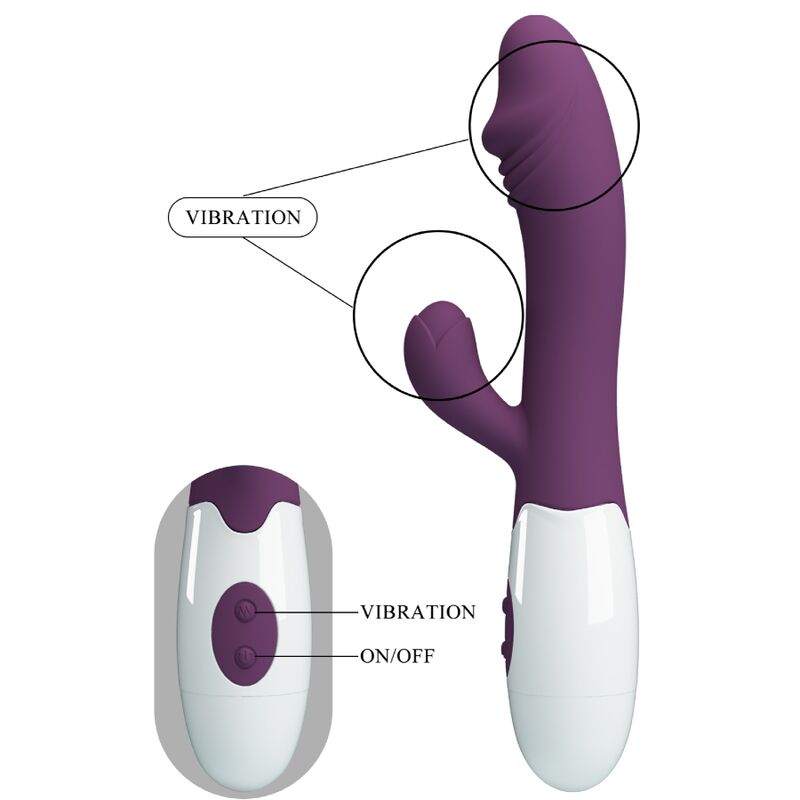 PRETTY LOVE - VIBRADOR PUNTO G RÁPIDO MORADO