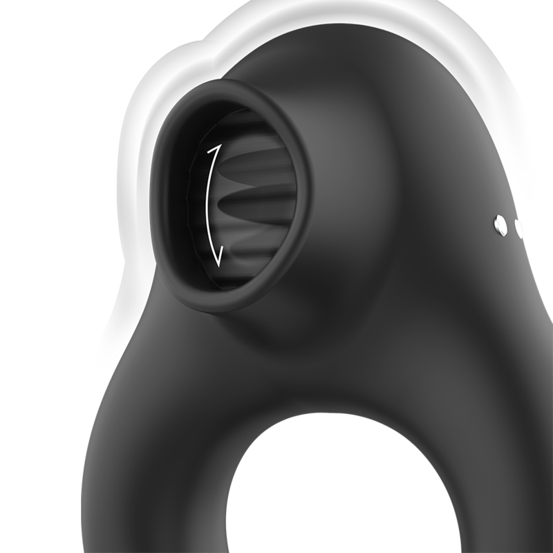 ARMONY - ANILLO VIBRADOR DE SILICONA 3 MOTORES RECARGABLE NEGRO - DORADO