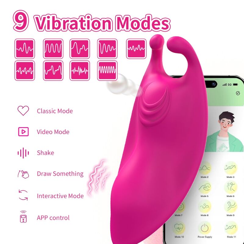 ARMONY - HONEYBEE BRAGUITAS VIBRADORAS PARA EL PUNTO G FUCSIA - APP GRATUITA