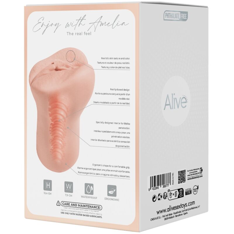 VIVO - AMELIA MASTURBADOR MASCULINO VAGINAL SUPER REALISTA CARNE