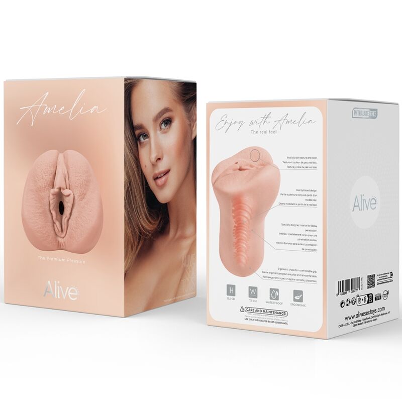 VIVO - AMELIA MASTURBADOR MASCULINO VAGINAL SUPER REALISTA CARNE