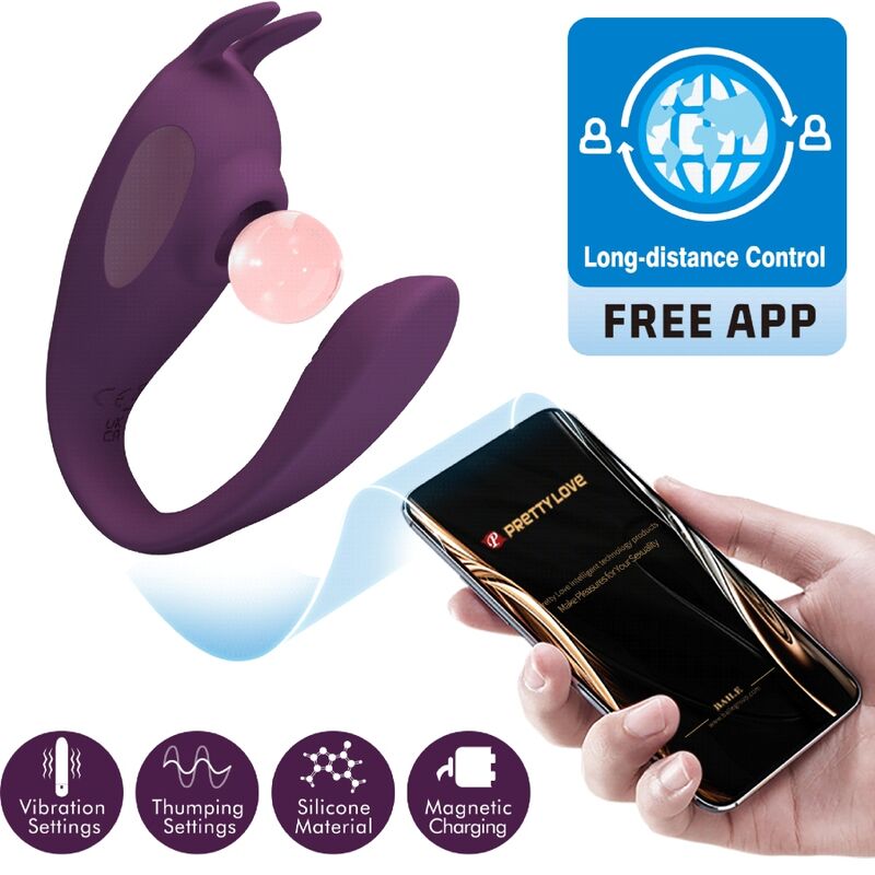 PRETTY LOVE - ESTIMULADOR Y VIBRADOR SHEY APP GRATUITA LARGA DISTANCIA MORADO