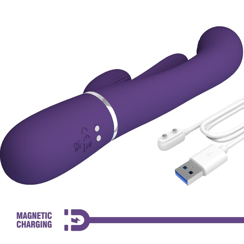 PRETTY LOVE - SHANIA TRIPLE RABBIT VIBRADOR MULTIFUNCIÓN MORADO