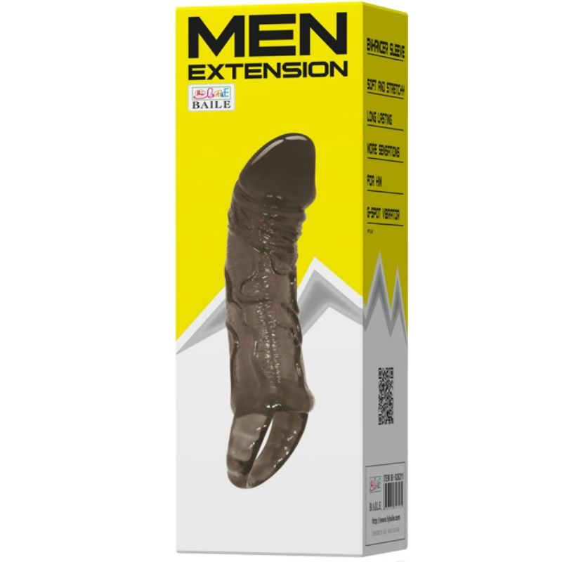 BAILE - FUNDA DE EXTENSIÓN DE PENE CON CORREA PARA TESTÍCULOS 11,5 CM
