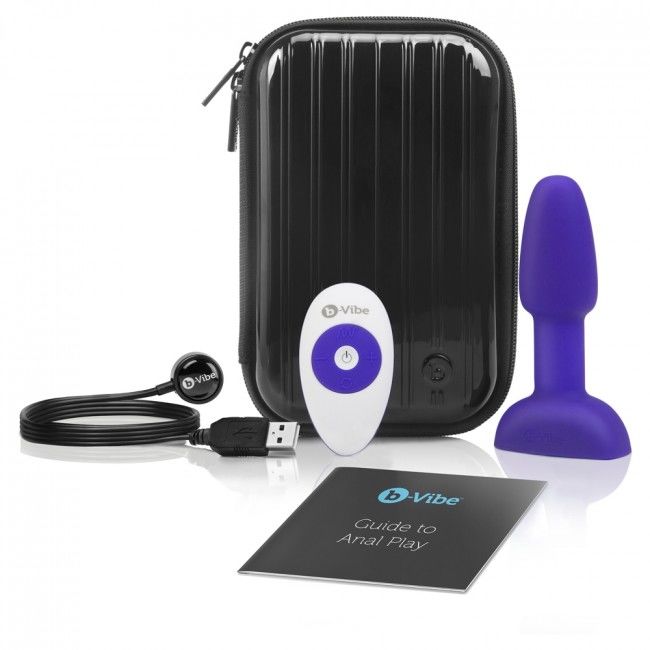 B-VIBE - PLUG ANAL DE CONTROL REMOTO RIMMING PEQUEÑO LILA