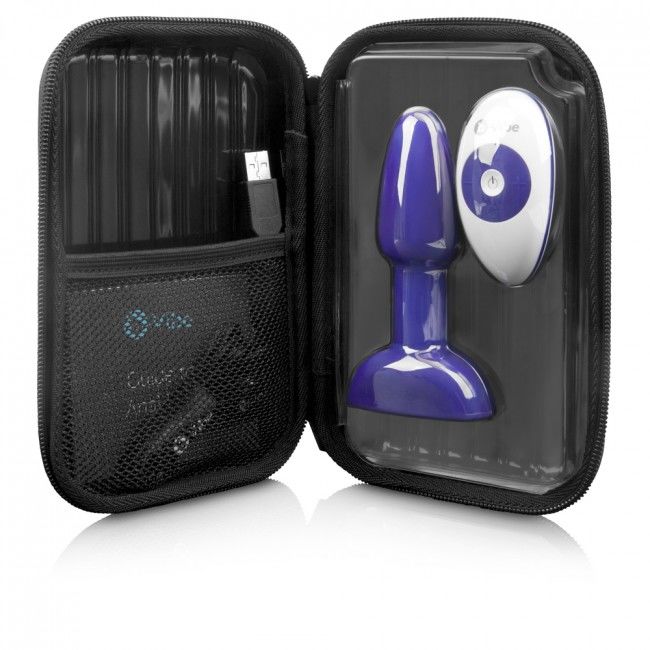 B-VIBE - PLUG ANAL DE CONTROL REMOTO RIMMING PEQUEÑO LILA
