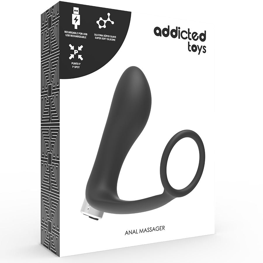 ADDICTED TOYS - VIBRADOR PROSTÁTICO RECARGABLE MODELO 1 - NEGRO